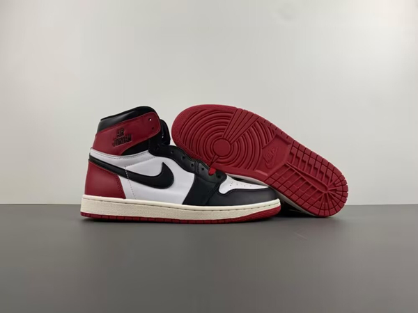 Men's Black/Red/White Running Weapon Air Jordan 1 Shoes 0704
